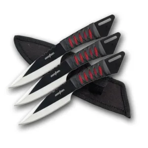 Red Black Throwing Knives