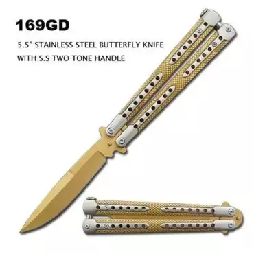 Golden Blade Butterfly Knife