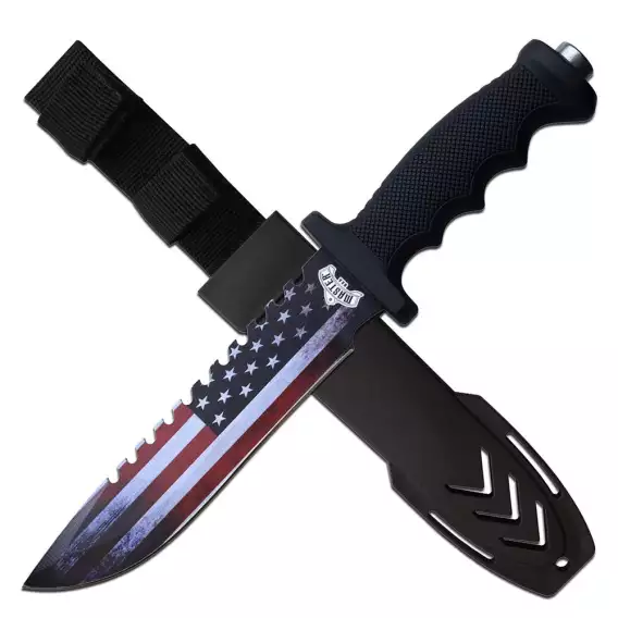 American flag fixed blade