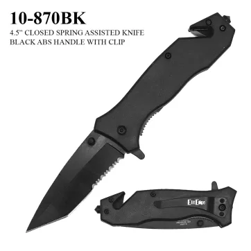 10-870BK - ElitEdge Spring Assisted Knife Black