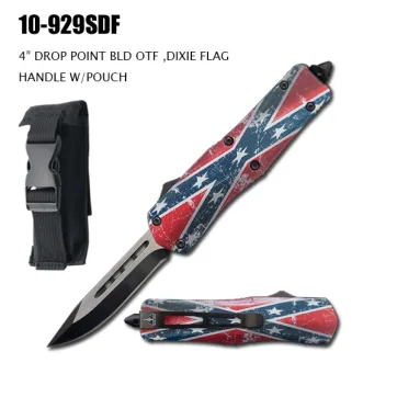 10-929SDF - 4" Closed Drop Point Dixie Flag