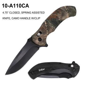 10-A110CA - 8.25" Spring Assisted Camo Pocket Knife