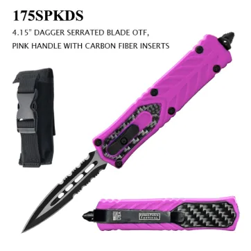 175SPKDS 4" CLOSED SERRATED DAGGER BLADE OTF