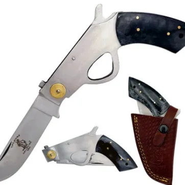 BC 868-BKBN 6" Bone Collector Black Gun-Handle Folding Knife