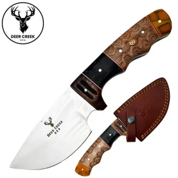 DC 005 9.5" Deer Creek Multi-Color Wood & Resin Hunting Knife