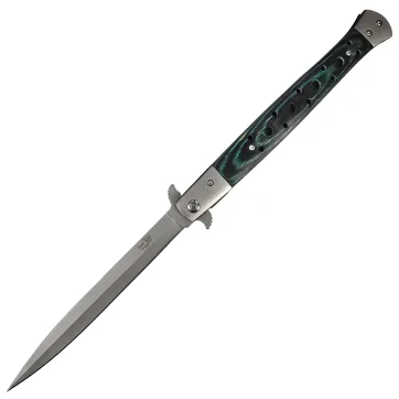 DK 0022-70GN - Duck Pakkawood Spring Assisted Pocket Knife