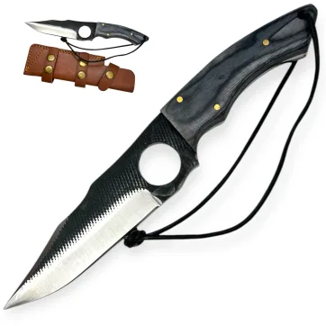 OT-111 - Red Deer® Striker Knife Black Wood Handle