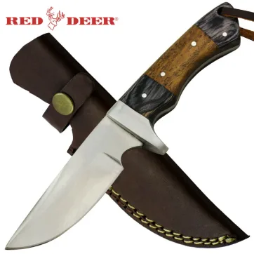 RD-125 - Red Deer 8 Inches Full Tang 2 Tone Pakka Wood Hunting knife