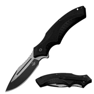 SE-1105BK - Snake Eye 9" Ball Bearing Folding Knife Black