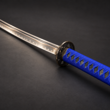 Blue Wrapped Japanese Style Katana – Decorative Samurai Display Sword