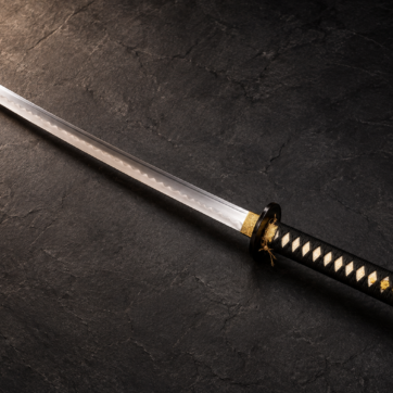 Black & Gold Japanese Style Katana – Decorative Samurai Display Sword