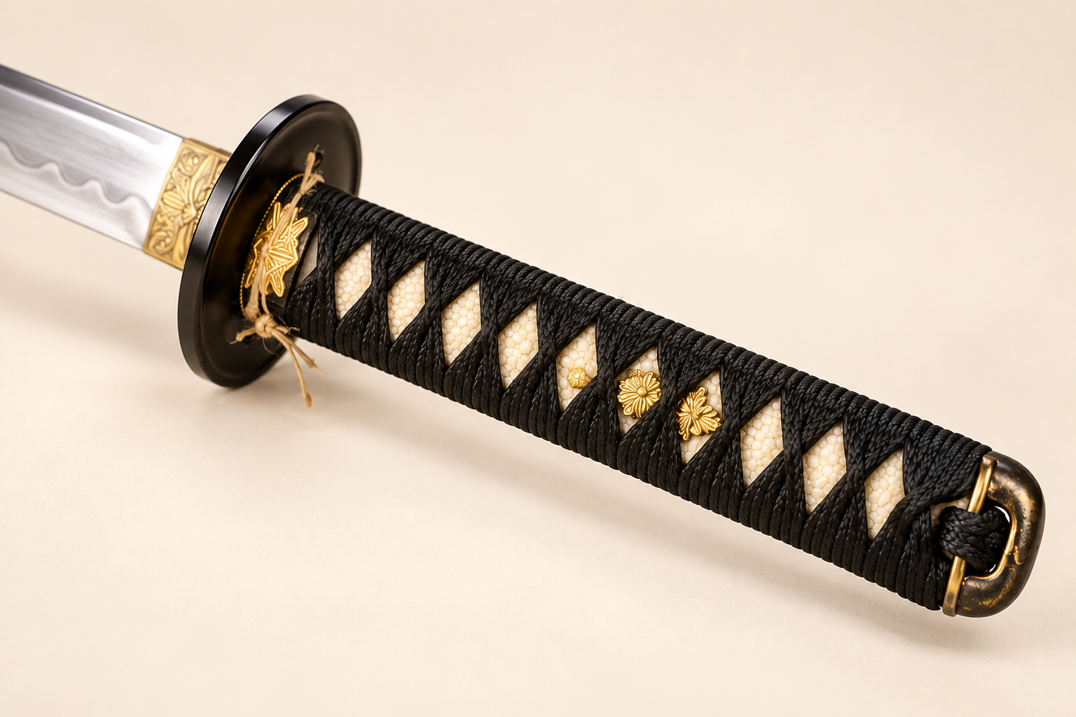 Black & Gold Japanese Style Katana – Decorative Samurai Display Sword - Image 3